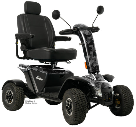 Baja Wrangler® 2 heavy-duty four-wheel mobility scooter with adjustable captain’s seat