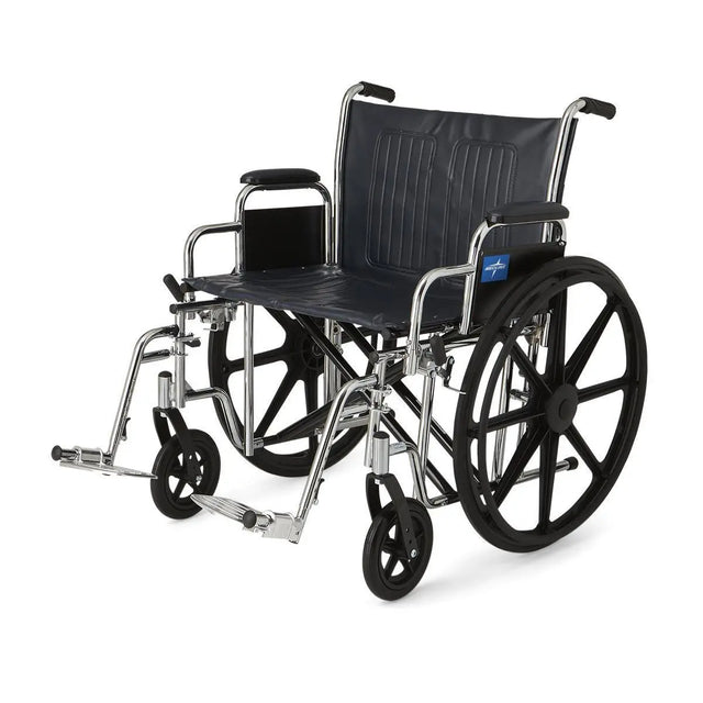 Dark Slate Gray Medline Extra-Wide 22" Wheelchair