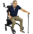 Dark Slate Gray Upright Rollator - Walker with Foldable Transport Seat