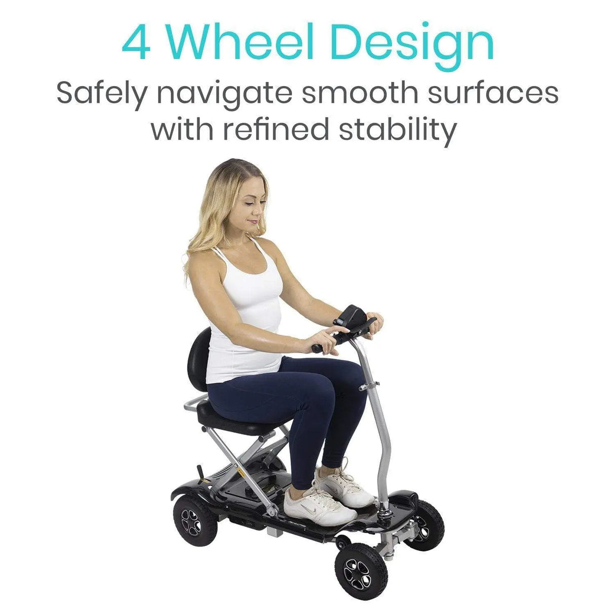 Light Gray Folding Mobility Scooter
