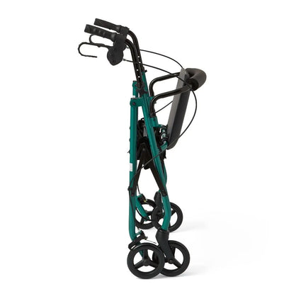 Dark Slate Gray Medline Basic Aluminum Rollator w 6in Wheels Green 1Ct