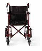 Black Medline Aluminum Transport Chair 12in Red