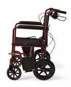 Lavender Medline Aluminum Transport Chair 12in Red