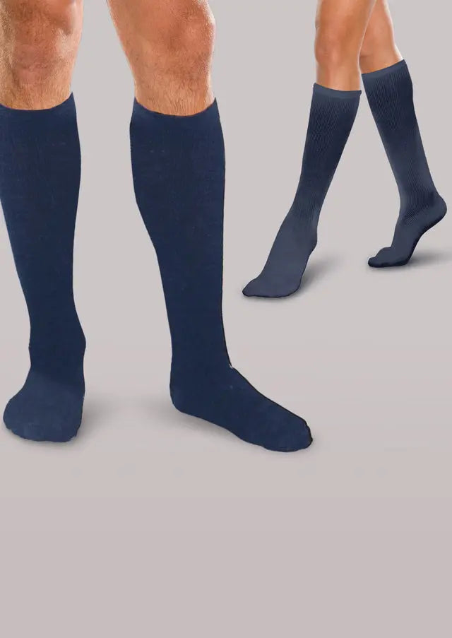 Gray 20-30 mmHg Core-Spun Moderate Support Socks