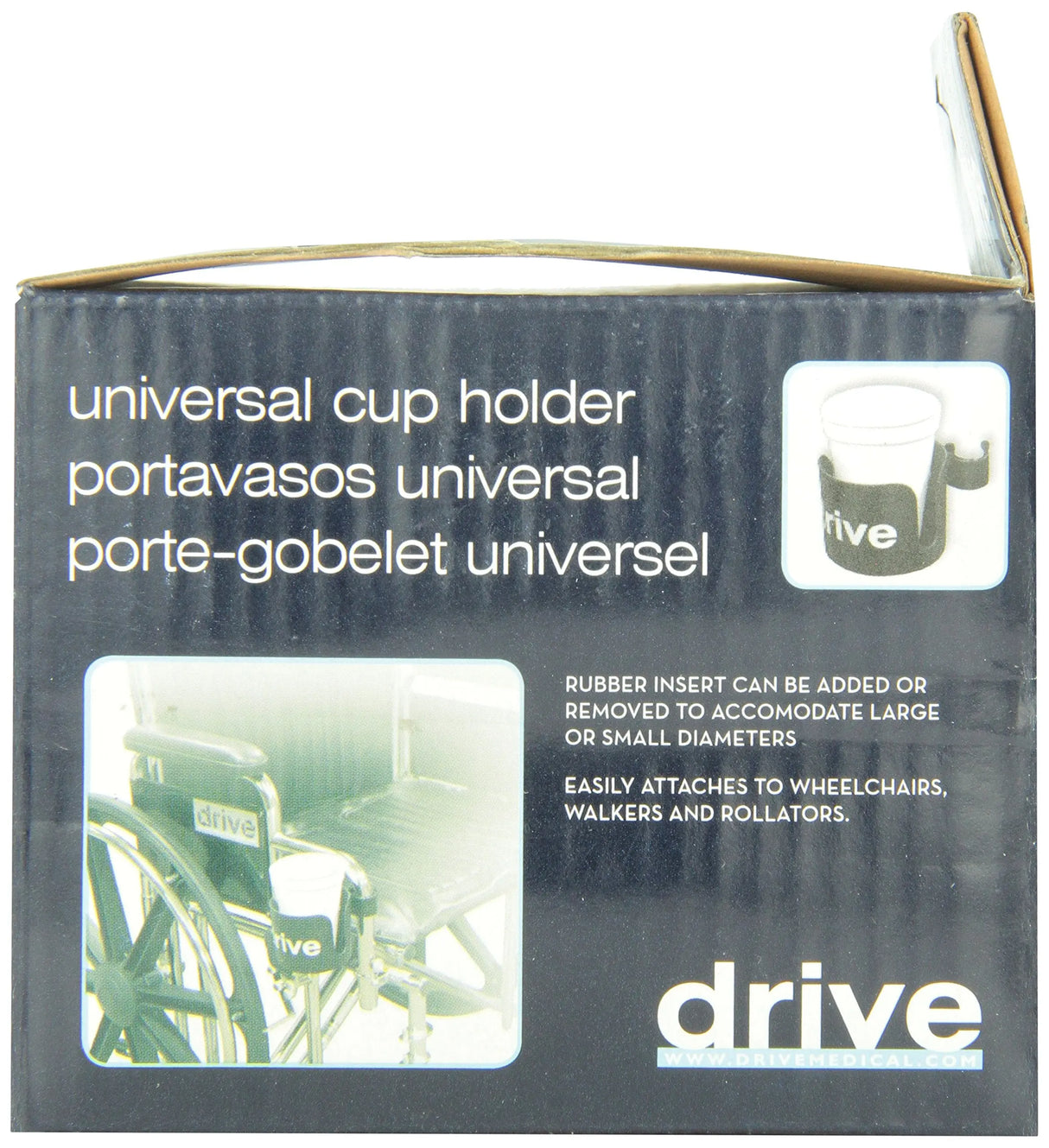 Dim Gray Drive Medical Universal Cup Holder, Black