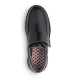 Top view of the Anodyne No. 28 Casual Oxford in black, designed for diabetic comfort with seamless interior, extra depth, and orthopedic support.