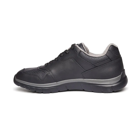 Rear side view of the Anodyne No. 50 Sport Jogger in black, showcasing the padded collar, breathable perforations, and ergonomic design for optimal diabetic foot care.
