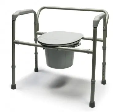 Light Gray Bariatric Folding Commode