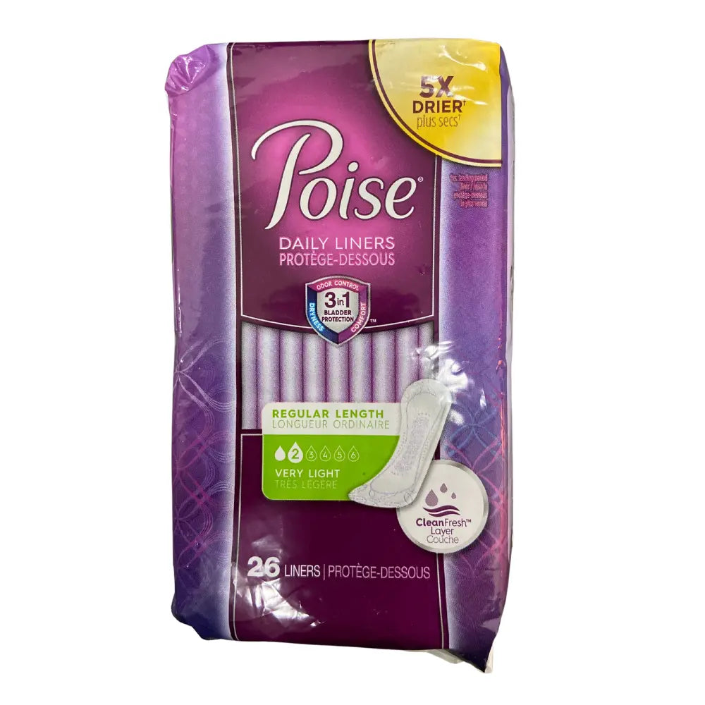  Poise Incontinence Panty Liners, Very Light Absorbency