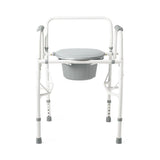 Light Gray Steel Drop-Arm Commodes (Qty 2) Per Case