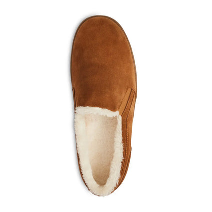 Anodyne Men's No. 18 Smooth Toe Therapeutic Diabetic Slipper. Camel - Top View