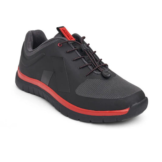 Anodyne Men's No.22 Sport Runner - Black has elastic lace for easier closure