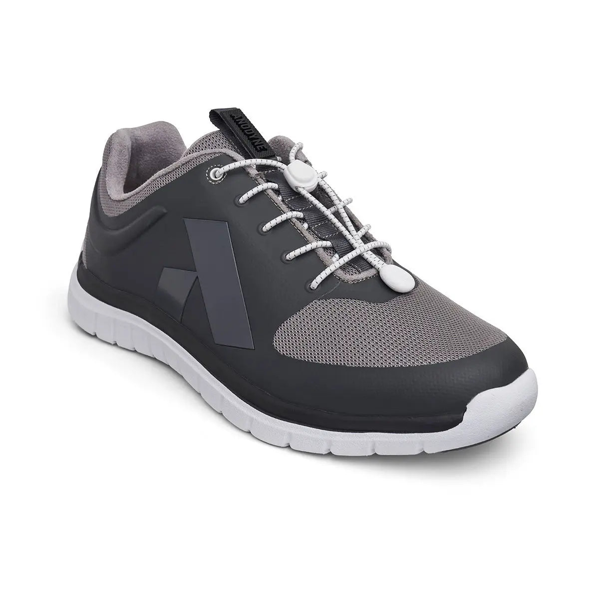 Anodyne Men's No.22 Sport Runner - Grey is designed with elastic lace closure to make it easier those who need extra help