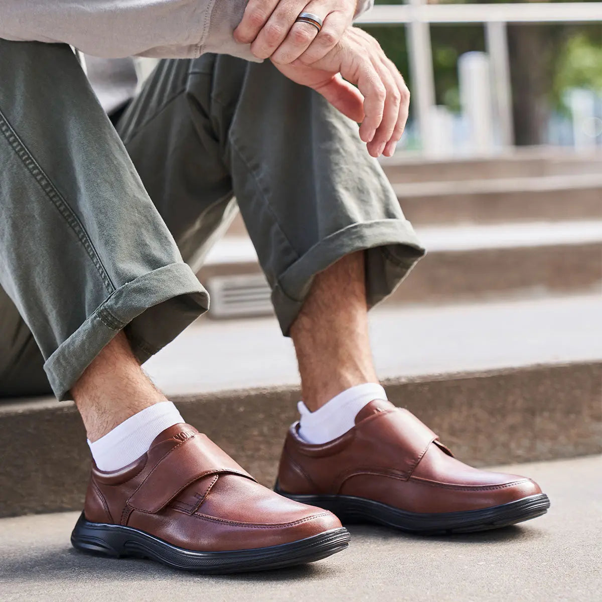 Dark Gray No. 28 Casual Oxford - Burnished Brown