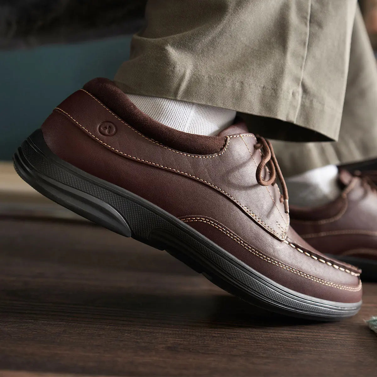 Anodyne Men's No.30 Casual Dress Diabetic Shoe, Whiskey work attire