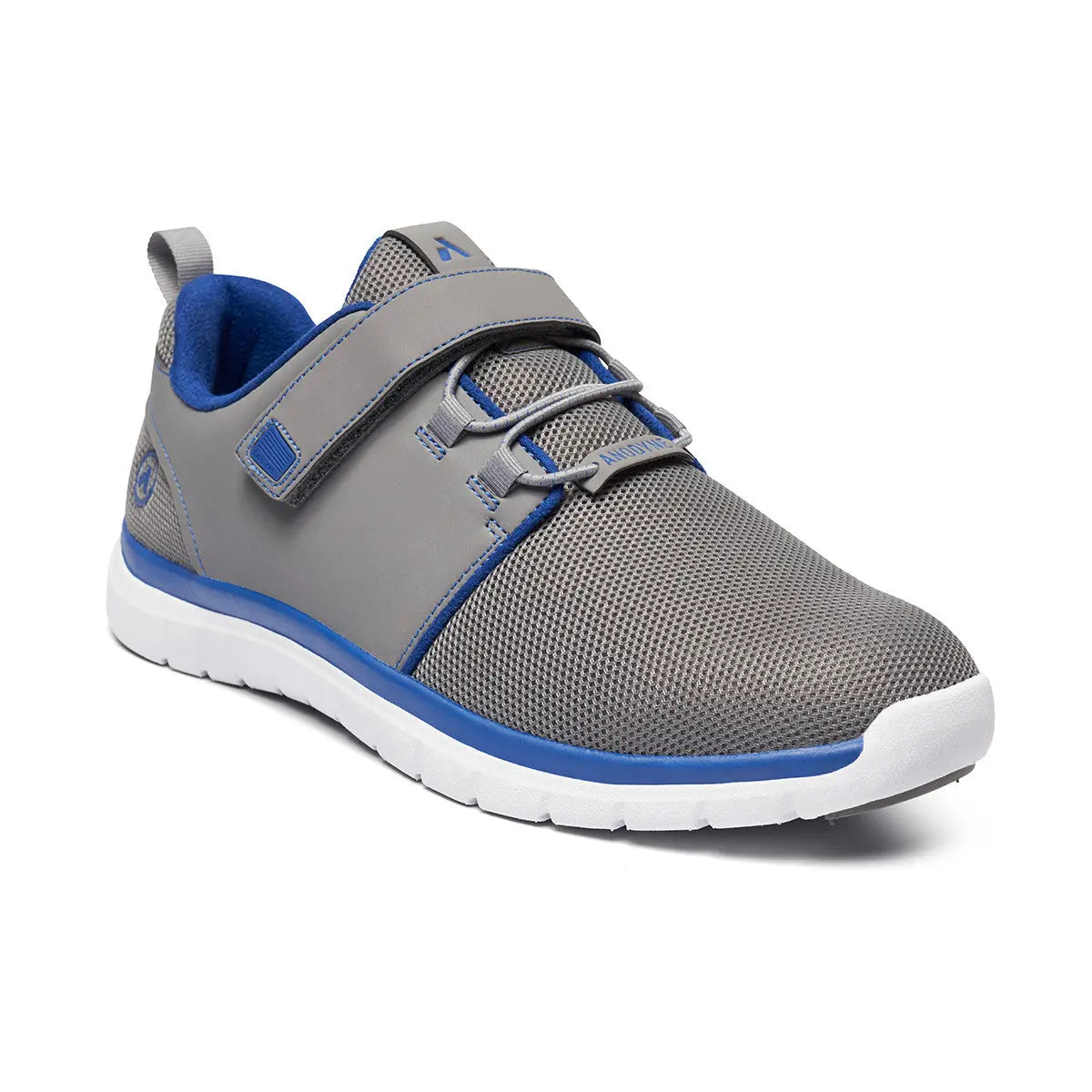 Anodyne Men's No.64 show in Grey/Blue right frontside with an microfiber lining for ideal comfort