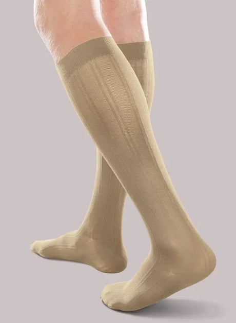 30-40mmHg* Therafirm Opaque Trouser Sock, Khaki | Dahl Medical Supply