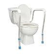 Light Gray AquaSense Adjustable Toilet Safety Rails, to Floor