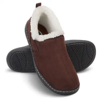 Dr.Comfort Diabetic Therapeutic Men's Indoor Outdoor Slipper, Chocolate