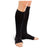 TheraFirmt 15-20 mmHg Opaque Open-Toe Knee Highs Compression Socks - Black