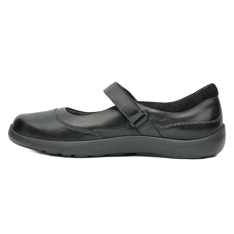 Diabetic Casual Mary Jane Shoe for Women, Black - Left Side Image | No. 19 | Anodyne
