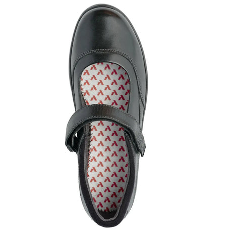 Diabetic Casual Mary Jane Shoe for Women, Black - Top Image | No. 19 | Anodyne