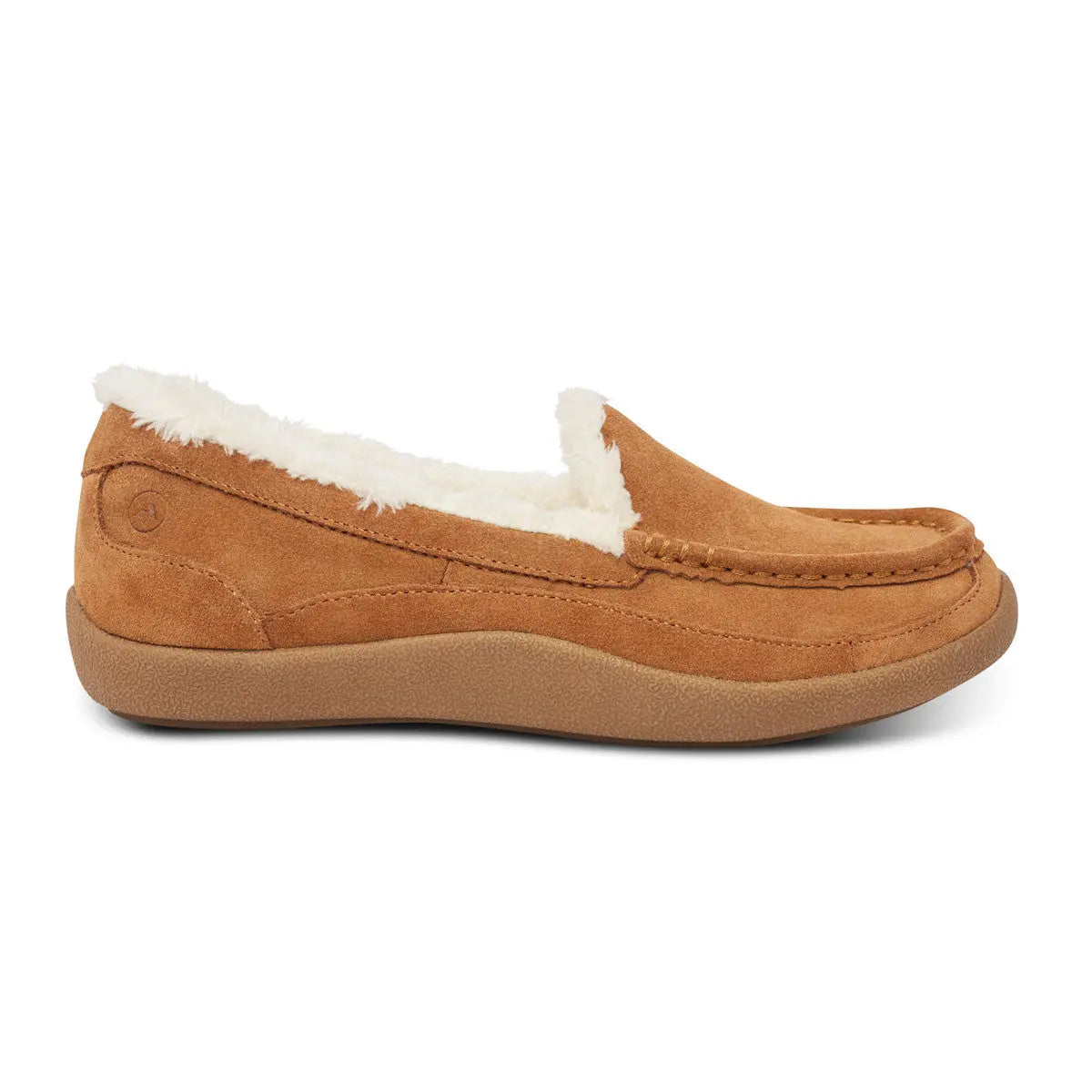 Anodyne No.39 Women's Diabetic Slipper Moc Toe, Camel - Side Image