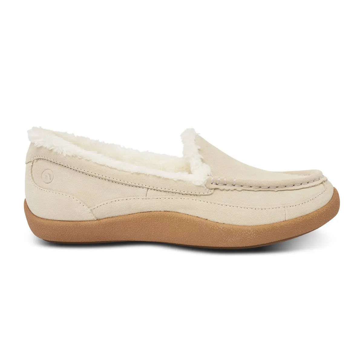 Anodyne No.39 Women's Diabetic Slipper Moc Toe, Sand - Side Image