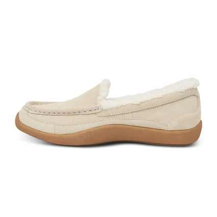 Anodyne No.39 Women's Diabetic Slipper Moc Toe, Sand - Left Side Image