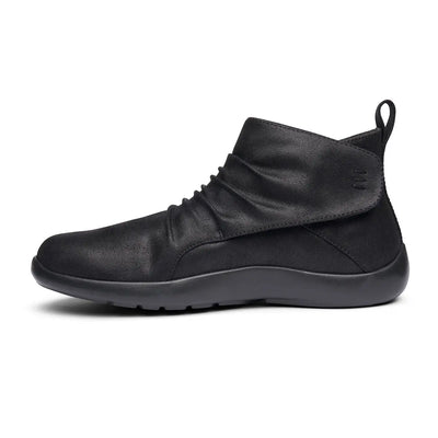 a Black boot with easy to use hook and loop closure on Anodyne no.91 boot