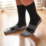 Anodyne Footwear No. 7 Crew Length Diabetic Socks, Black - Model Image | www.dahlmedicalsupply.com