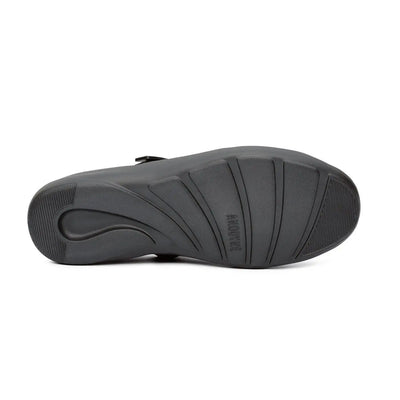 Dark Slate Gray No. 33 Casual Mary Jane Stretch - Black Stretch