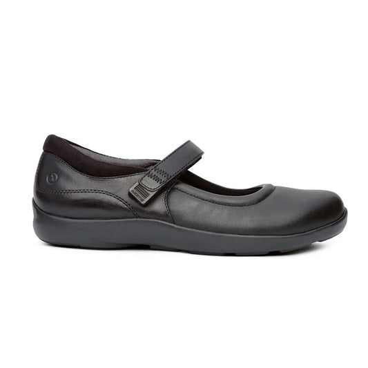 Dark Slate Gray No. 33 Casual Mary Jane Stretch - Black Stretch