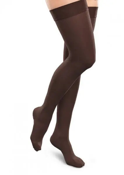 15-20mmHg* Opaque Thigh Highs for Women - Cocoa