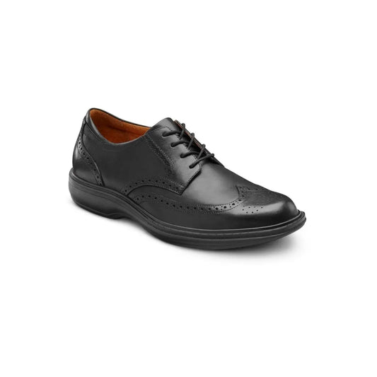 Dr.Comfort Men's Wing Therapeutic Diabetic Dress Shoe, Black - Main Image | All For Legs